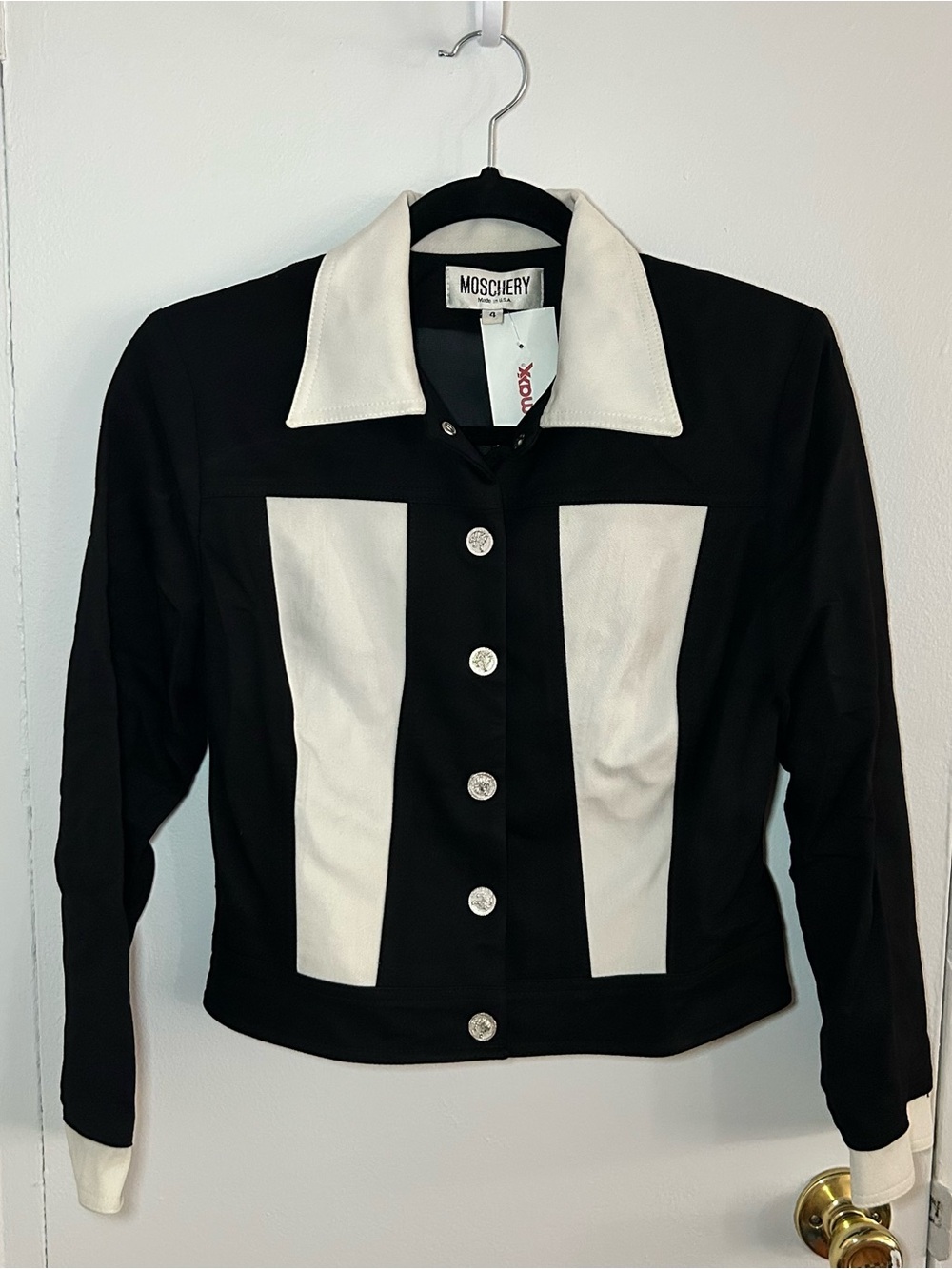 Vintage 90s Colorblock Blazer Jacket by Moschery NWT Size 4